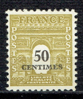 50 C Jaune-olive Type Arc De Triomphe - 1944-45 Arc Of Triomphe