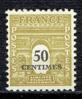 50 C Jaune-olive Type Arc De Triomphe - 1944-45 Arc De Triomphe