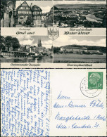 Ansichtskarte Höxter (Weser) Dechanei, Stadt, Klinik, Dampfer 1958 - Höxter