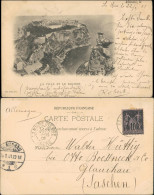 Postcard Monaco LA VILLE ET LE ROCHER Gelaufen 1901 - Autres & Non Classés