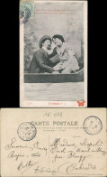 Ansichtskarte  Menschen Soziales Leben Liebespaar Fotokunst "En Bateau" 1906 - Parejas