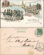 Ansichtskarte Litho AK Frankfurt Am Main Bundespatroulle Vor 1866 Römer 1897 - Frankfurt A. Main