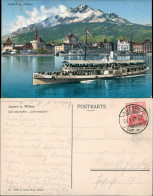 Luzern Lucerna   Fahrgastschiff UNTERWALDEN Binnenschiff Dampfer 1909 - Altri & Non Classificati