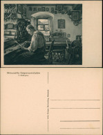 Ansichtskarte Mittenwald Geigenbau - Künstlerkarte Geigenbauer 1925 - Mittenwald