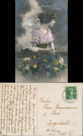 Fotokunst "Tauben-Grüsse" Frau Mit Taube Auf Der Schulter 1917 - People