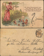 Humor Frühe Künstlerkarte 1897  Gelaufen Mit Stempel GÖRLITZ - Paintings