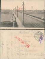 Warschau Warszawa Brücke Feldpostc Rot Posen 1917 C Zensur-Stempel Stelle Posen - Pologne