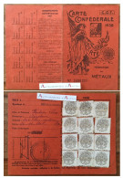 ● CGT 1938 Bordeaux Métallurgie Carte M. Fanlou - Gironde - Fédération Métaux - Syndicat - Vignettes - Membership Cards