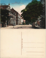 Ansichtskarte Löbau Poststraße, Postamt 1913 - Loebau