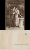 Ansichtskarte  Liebespaare Fotokunst Zwei Seelen, Ein Gedanke 1911 - Coppie