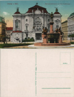 Aussig Ústí Nad Labem  Monumentalbrunnen Vor Dem Stadttheater 1918 - Tschechische Republik
