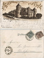 Stuttgart Litho AK Gruss Aus 1901  (A-Stempel) Und Württemberg Mischfrankatur - Stuttgart