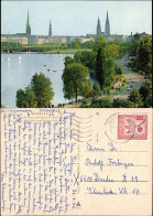 Ansichtskarte Hamburg Außenalster Panorama Mit Stadt Türmen 1966 - Otros & Sin Clasificación