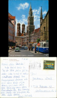 Ansichtskarte München Marienplatz Straßenbahn Haltestelle 1965 - München