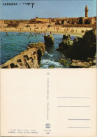 Caesarea RUINS OF OLD HARBOUR קיסרי - שרידי הנמל העתיק 1970 - Israël