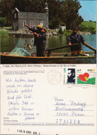 Postcard Sea Of Galilee Fischer Fishing 1985   Frankiert Mit Briefmarken Israel - Israele