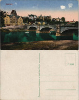 Ansichtskarte Saalfeld (Saale) Stadtpartie Und Brücke 1914 - Saalfeld