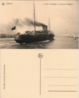 Ostende Oostende La Malle "Jan Breydel" En Route Pour L'Angleterre Dampfer 1913 - Autres & Non Classés