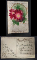 Ansichtskarte  Künstler-Strukturkarte Blumen 1909 - Autres & Non Classés