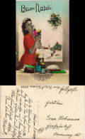 Ansichtskarte  Weihnachten Buon Natale - Schöne Frau - Gabentisch 1944 - Other & Unclassified