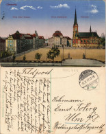 Chemnitz Panorama Stadt-Ansicht Mit Museum Theater Und Petrikirche 1917 - Chemnitz