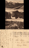 Chemnitz Mehrbild-AK Stadtpark Rosarium Teich Staude-Garten 1914 - Chemnitz