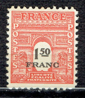 1,50 F Rouge Type Arc De Triomphe - 1944-45 Arco Del Triunfo