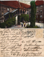 Nürnberg Nürnberger Burg Schlosshof Mit Linde Color Ansicht 1912 - Nürnberg