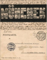 Ansichtskarte München Microskopkarte - Künstlerkarte 1906 - Muenchen
