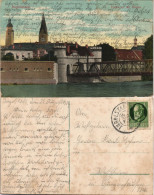 Ansichtskarte Ingolstadt Stadtteilansicht Partie A.d. Donau Brücke 1914 - Ingolstadt