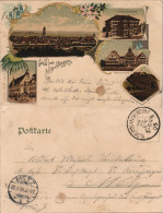 Litho AK Nördlingen Mehrbild-AK Mit Schulhaus, Hotel Zur Krone Uvm. 1905 - Nördlingen