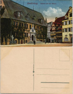Ansichtskarte Quedlinburg Rathaus Und Alte Häuser. 1912 - Sonstige & Ohne Zuordnung