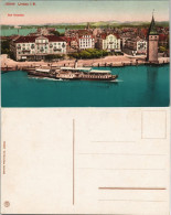 Ansichtskarte Schachen-Lindau (Bodensee) Stadt, Hafen, Hotel - Dampfer 1908 - Sonstige & Ohne Zuordnung