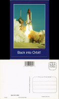 Ansichtskarte  Back Into Orbit Space-Shuttle Start Raumfahrt USA 1990 - Spazio