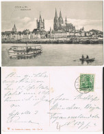 Ansichtskarte Köln Stadt, Behelfsbrücke - Fähre 1909 - Köln
