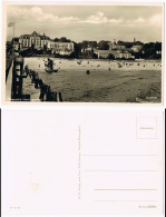 Ansichtskarte Heringsdorf Usedom Seebrücke, Strand, Hotel 1953 - Other & Unclassified