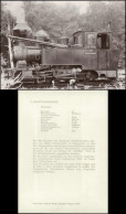 Eisenbahn Dampflokomotive DDR Sammelkarte Muskau Waldeisenbahn 1970 - Eisenbahnen