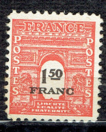 1,50 F Rouge Type Arc De Triomphe - 1944-45 Triumphbogen