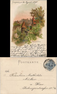 Nürnberg Burg - Künstlerkarte 1898 Gel. Stempel Und Briefmarke Privat Stadtpost - Nuernberg