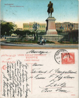 Alexandrien الإسكندرية‎,  Monument Mohamed Aly. 1921  Gel. Stempel - Alexandria