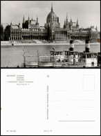 Postcard Budapest Donau Schiff Passiert Parlament (Országház) 1970 - Hungary