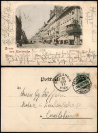Ansichtskarte Karlsruhe Kaiserstraße - Geschäfte 1899 - Karlsruhe