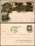 Litho AK Hummelstein-Nürnberg Restaurant, Park U. Haupthalle 1900 - Nuernberg