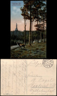 Hiddesen-Detmold Hermannsdenkmal, Hirsch - Teutoburger Wald 1915  Gel. Feldpost - Detmold