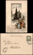 Ansichtskarte Nürnberg Schöner-Brunnen, Heraldik 1900 Goldrand/Prägekarte - Nürnberg