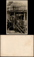 Foto  Bauarbeiter Arbeiter Holzgerüst - Schlucht 1926 Privatfoto - Unclassified