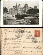 9. Hôtel De Ville-Paris Rathaus Hôtel De Ville; Schiff Auf Der Seine 1906 - Sonstige & Ohne Zuordnung