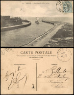 CPA Dieppe Le Chenal Et Les Jetées; Einfahrt Zum Hafen 1905 - Dieppe