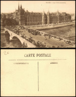 CPA Paris LA CONCIERGERIE, Belebte Brücke, Stadt-Ansicht 1910 - Altri & Non Classificati