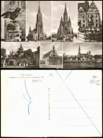 Ulm A. D. Donau Mehrbildkarte Mit Münster, Rathaus, Schwörhaus, Donaufront 1960 - Ulm